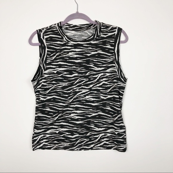 All Saints Tops - All Saints Zebra Print Tank Top